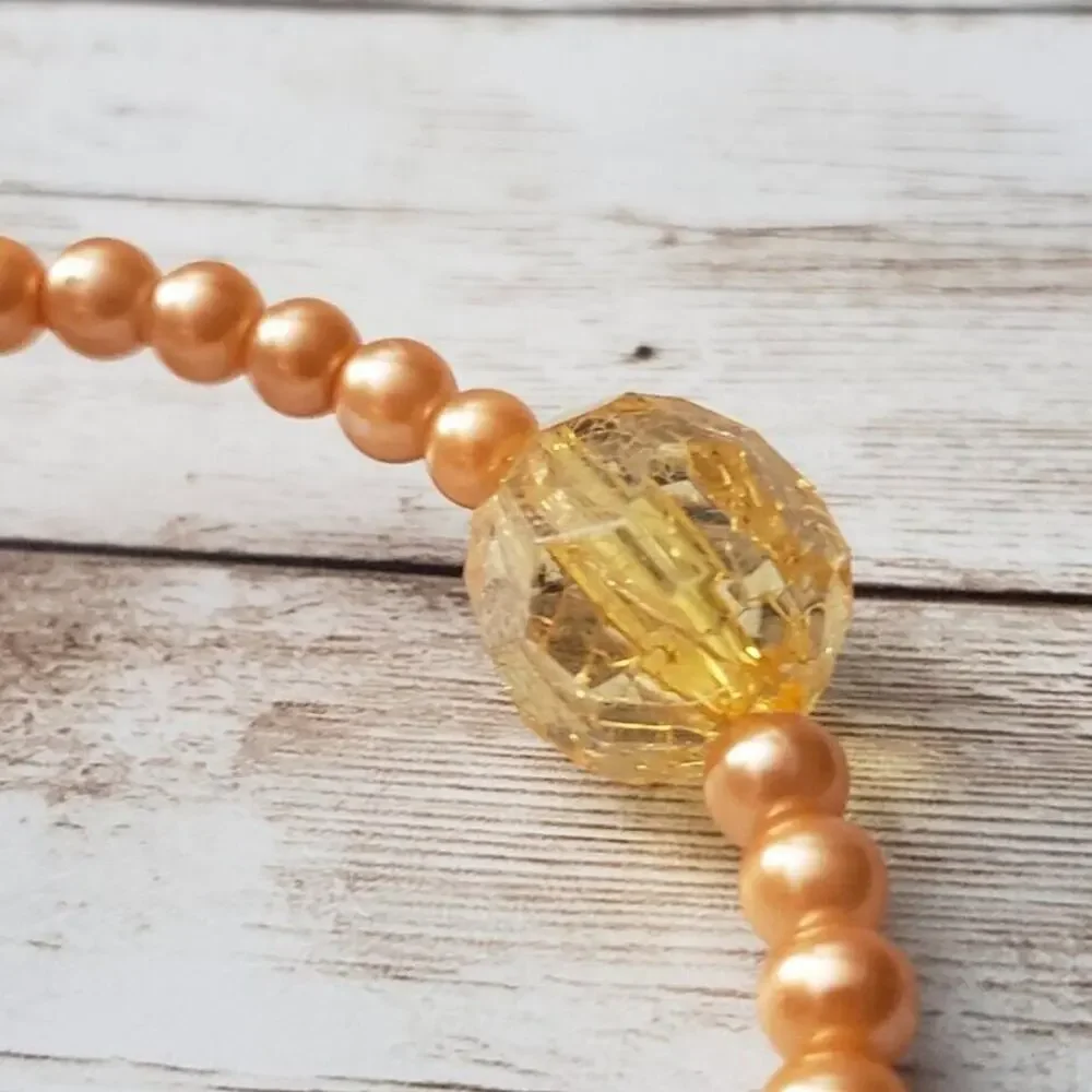 Vintage Bracelet / Bangle - Orangey Peach Tone